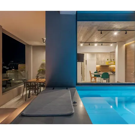 Rooftop Penthouse With Private Pool In Chania Üdülőpark *